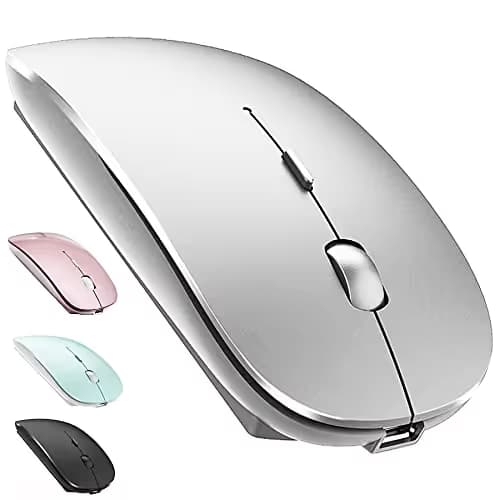 Wireless Mouse for MacBook Air/Pro Wireless Mouse for MacBook Laptop Windows iMac (Silver) image