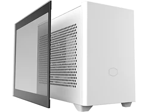 Cooler Master MasterBox NR200P Mini-ITX Desktop Black Tempered Glass Side Panel White image