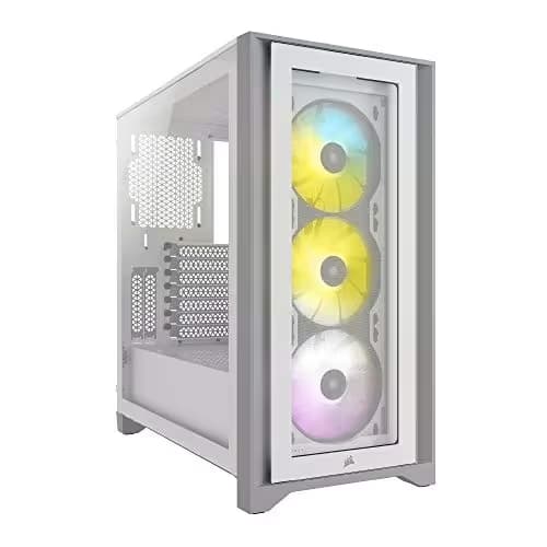 Corsair iCUE 4000X RGB ATX Mid Tower White Tempered Glass main image