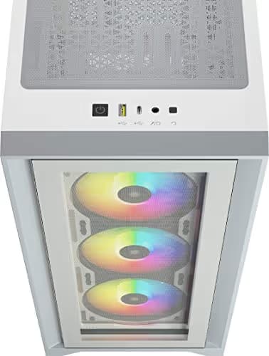 Corsair iCUE 4000X RGB ATX Mid Tower White Tempered Glass image