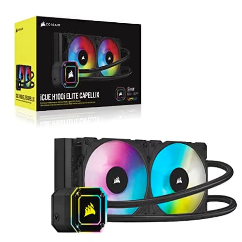 Corsair iCUE H100i ELITE CAPELLIX Water 75 CFM 240mm Black image