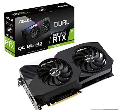 Asus DUAL OC GeForce RTX 3060 Ti 8GB GDDR6 Black / Silver image