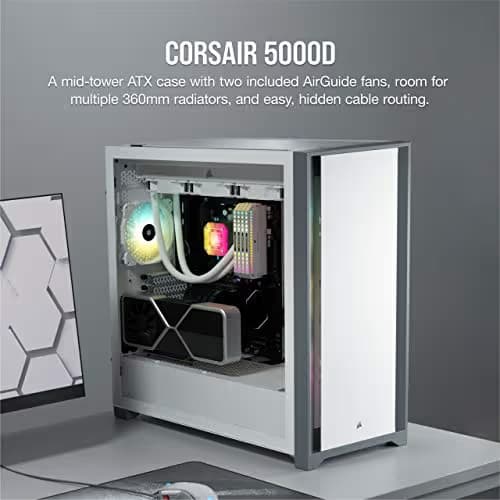 Corsair 5000D Tempered Glass Mid-Tower ATX PC Case - White image