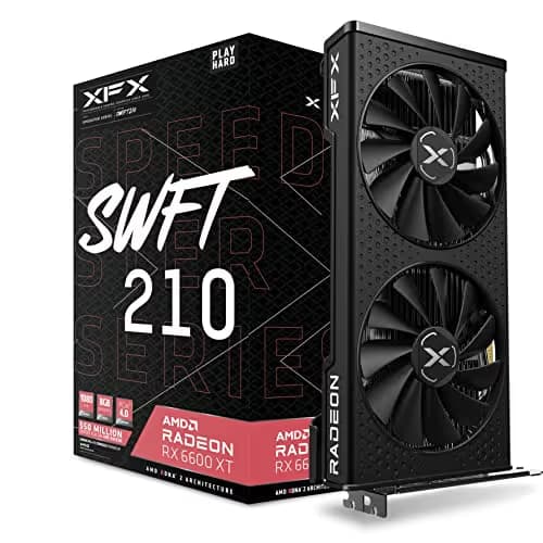 XFX Speedster SWFT 210 AMD Radeon™ RX 6600 XT Core Gaming Graphics Card with 8GB GDDR6, AMD RDNA™ 2 image