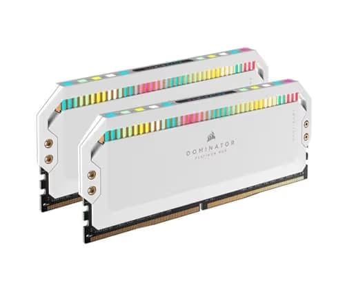 CORSAIR DOMINATOR PLATINUM RGB 32GB (2x16GB) DDR5 DRAM 6600MHz C32 Memory Kit — Black image