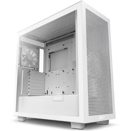 NZXT H7 Flow (2022) ATX Mid Tower White Tempered Glass Side Panel image