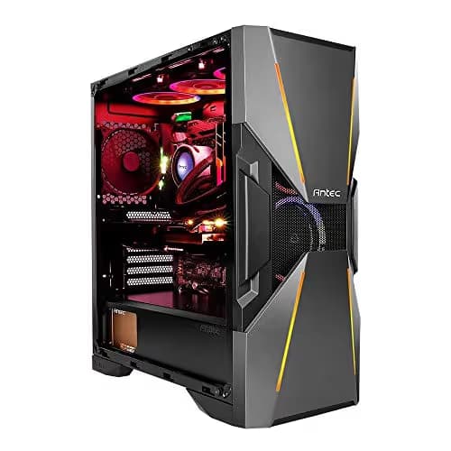 Antec Dark Avenger DA601 E-ATX Mid Tower Case/ARGB Motherboard Sync/Tempered Glass/Prizm 120 ARGB Fan Included image
