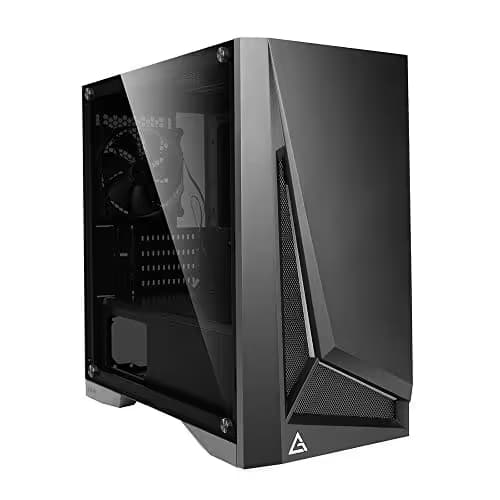 Antec Dapper Dark Phantom DP301M Black Steel / ARGB Lighting / Tempered Glass Side Panel Compact Micro-ATX Gaming Case main image