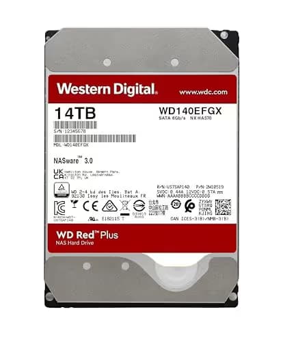 Western Digital Red Plus 14TB 3.5" HDD 7200RPM SATA 6.0 Gb/s Internal image