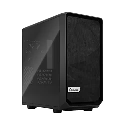 Fractal Design Meshify 2 Mini Micro ATX Mid Tower Black with Tinted Tempered Glass Side Panel image