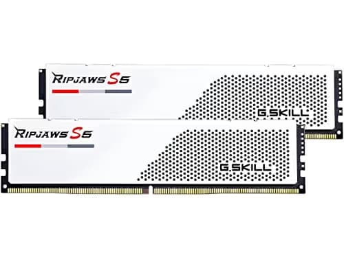 G.SKILL Ripjaws S5 Series (Intel XMP 3.0) DDR5 RAM 64GB (2x32GB) 5200MT/s CL36-36-36-83 1.25V Desktop Computer Memory UDIMM - Matte White main image