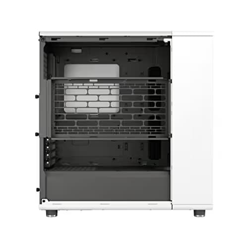 Fractal Design North ATX Mid Tower PC Case - Chalk White with Walnut Front and Mesh Side Panel image