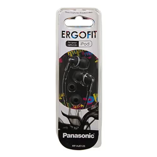 Panasonic RP-HJE125-K Closed-Back Wired Earbud Headphones image