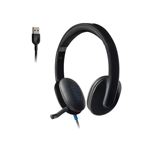 Logitech H540 Wired Headset Closed Black and Blue main image
