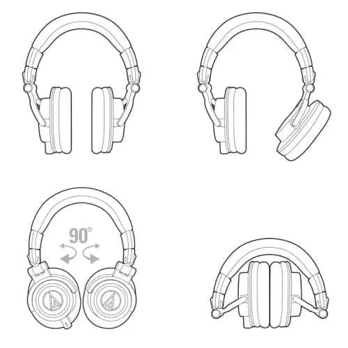 Audio-Technica ATH-M50xWH Headphones image