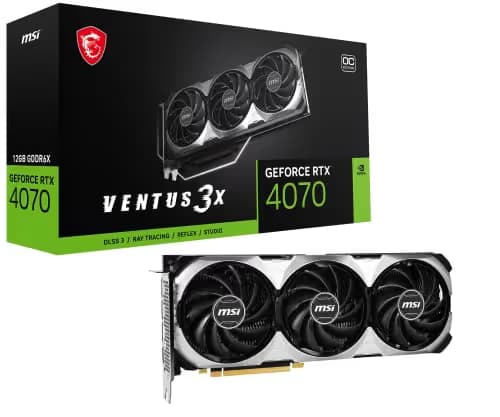 MSI GeForce RTX 4070 VENTUS 3X 12G OC GDDR6X main image