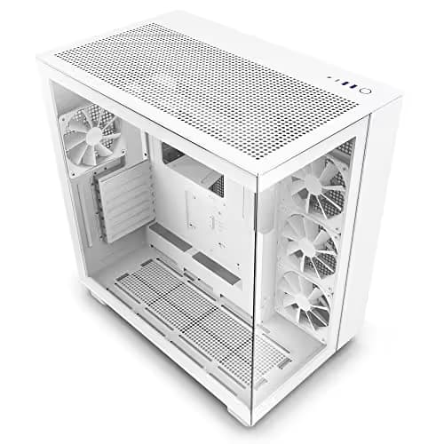 NZXT H9 Flow ATX Mid Tower White with Tempered Glass Side Panel main image