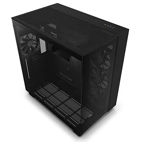 NZXT H9 Flow ATX Mid Tower Black Tempered Glass Side Panel image
