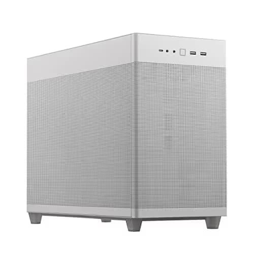 Asus Prime AP201 Micro ATX Mini Tower White Mesh Side Panel main image
