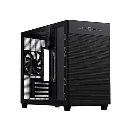 Asus Prime AP201 Micro ATX Mini Tower Black Tempered Glass image