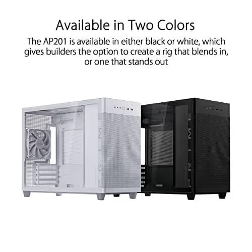 Asus Prime AP201 Micro ATX Mini Tower Black Tempered Glass image