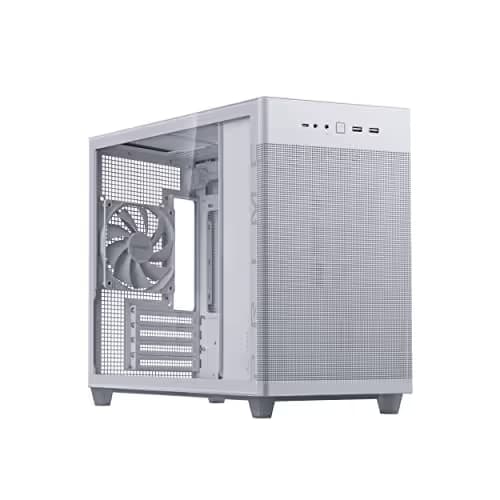 Asus Prime AP201 Micro ATX Mini Tower White Tempered Glass Side Panel main image