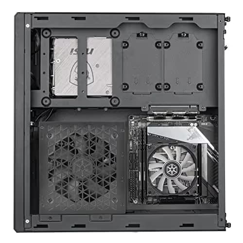 Silverstone Milo 12 HTPC Black Mesh Side Panel, USB 3.2 Gen 2 Type-C, USB 3.2 Gen 1 Type-A image