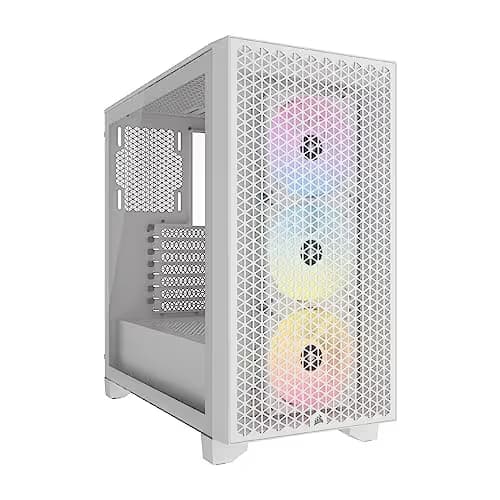 Corsair 3000D ATX Mid Tower White RGB AIRFLOW Tempered Glass image