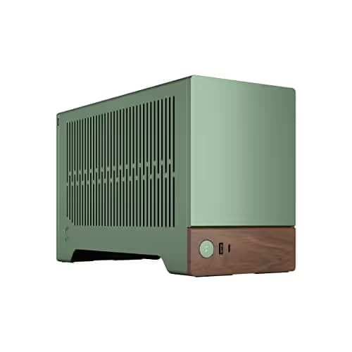 Fractal Design Terra Jade Mini-ITX Desktop Green / Brown Mesh Side Panel image
