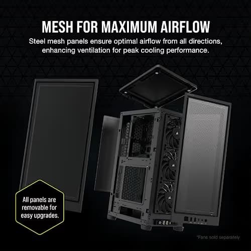 Corsair 2000D AIRFLOW Mini-ITX Tower Black Mesh Side Panel image