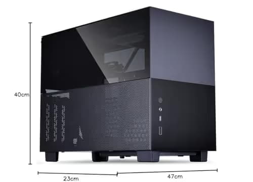 Lian Li Q58 Mini-ITX Desktop Black Tempered Glass Side Panel, PCIe 4.0 image