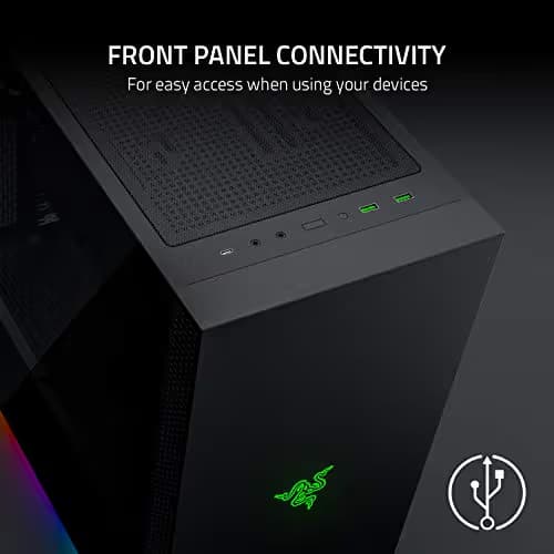 Razer Tomahawk ATX Mid Tower Black with Tinted Tempered Glass Side Panel and USB 3.2 Gen 2 Type-C USB 3.2 Gen 1 Type-A image