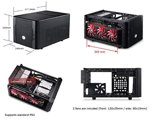 Cooler Master Elite 130 Mini-ITX Tower Black with USB 3.2 Gen 1 Type-A image