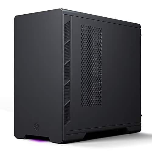 MagniumGear Neo Mini V2 Mini-ITX Desktop Silver Tempered Glass Side Panel Front USB 3.2 Gen 1 Type-A image