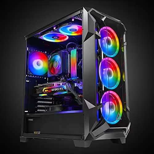 Antec DF600 FLUX ATX Mid Tower Black with Tempered Glass Side Panel and USB 3.2 Gen 1 Type-A image