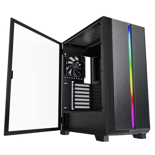 Montech SKY ONE LITE ATX Mid Tower Black with Tempered Glass Side Panel and USB 3.2 Gen 2 Type-C, USB 3.2 Gen 1 Type-A main image