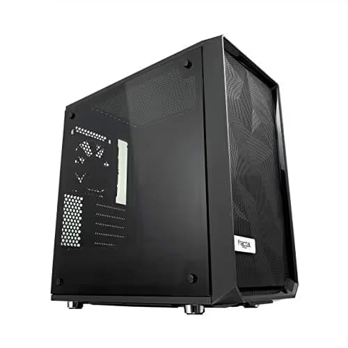 Fractal Design Meshify C Mini Micro ATX Mini Tower Black with Tinted Tempered Glass Side Panel and USB 3.2 Gen 1 Type-A image