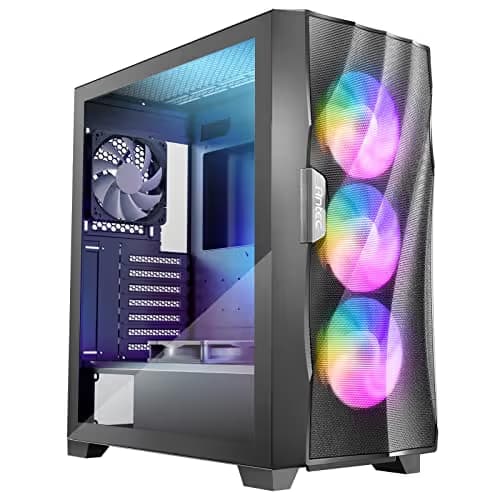 Antec DF700 FLUX ATX Mid Tower Black Tempered Glass Side Panel, USB 3.2 Gen 1 Type-A main image
