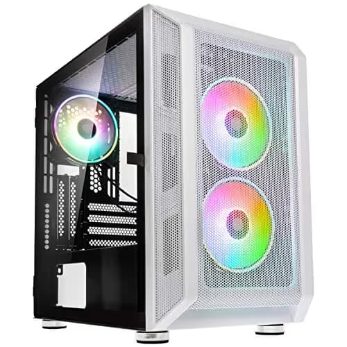 KOLINK Citadel Micro ATX Mini Tower Black Mesh RGB Tempered Glass Side Panel main image