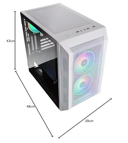 KOLINK Citadel Micro ATX Mini Tower Black Mesh RGB Tempered Glass Side Panel image