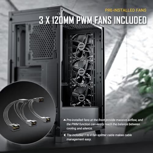 Antec P20C ATX Mid Tower Black Tempered Glass Side Panel USB 3.2 Gen 2 Type-C USB 3.2 Gen 1 Type-A image
