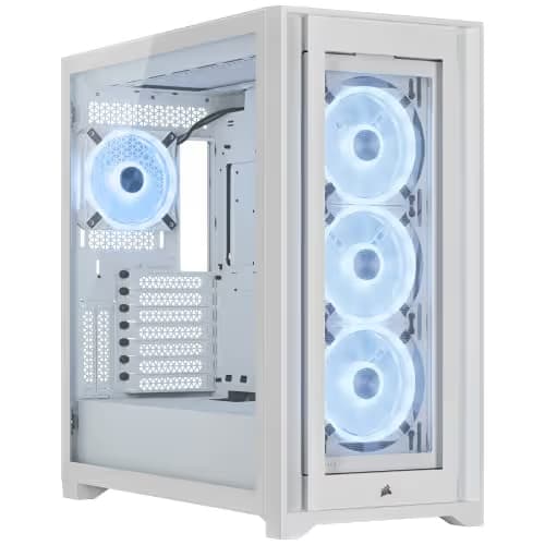 Corsair iCUE 5000X RGB QL Edition ATX Mid Tower White Tempered Glass image