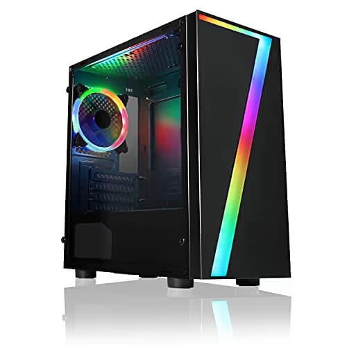 CiT Seven Micro ATX Mid Tower Black with Acrylic Side Panel and USB 2.0 Type-A Front Panel image