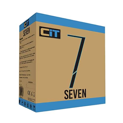 CiT Seven Micro ATX Mid Tower Black with Acrylic Side Panel and USB 2.0 Type-A Front Panel image