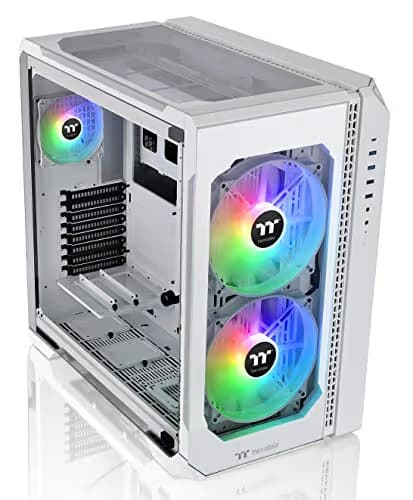 Thermaltake View 51 ATX Full Tower Snow ARGB Edition Tempered Glass Side Panel image