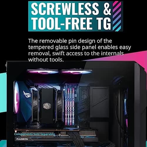 Cooler Master HAF 500 ATX Mid Tower Black Tempered Glass Side Panel image