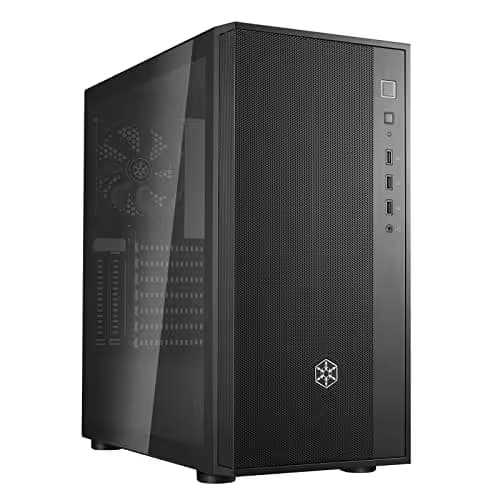 Silverstone FARA R1 PRO V2 ATX Mid Tower Black with Tempered Glass Side Panel and USB 3.2 Gen 1 Type-A, USB 2.0 Type-A image