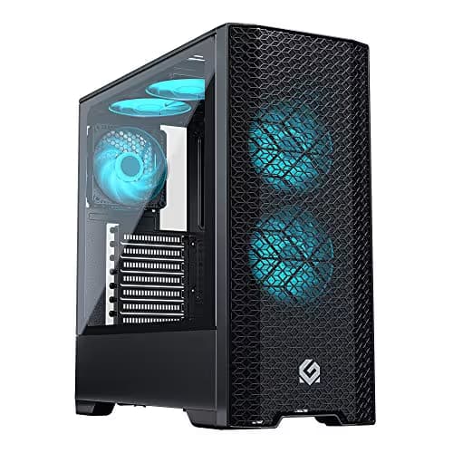 MagniumGear Neo Air ATX Mid Tower White / Black Tempered Glass Side Panel, USB 3.2 Gen 1 Type-A Front Panel, 450 x 200 x 460 mm Dimensions image
