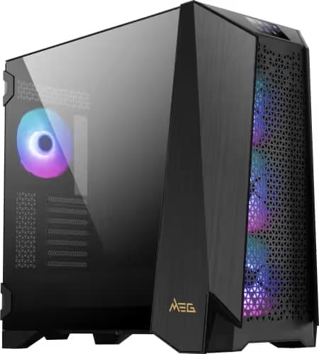 MSI MEG PROSPECT 700R ATX Mid Tower Black Tempered Glass Side Panel, USB 3.2 Gen 2x2 Type-C, USB 3.2 Gen 1 Type-A image