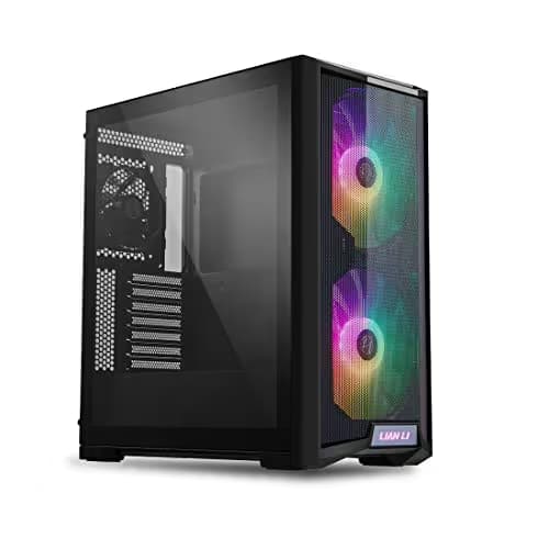 Lian Li LANCOOL 215 ATX Mid Tower Black Tempered Glass Side Panel image
